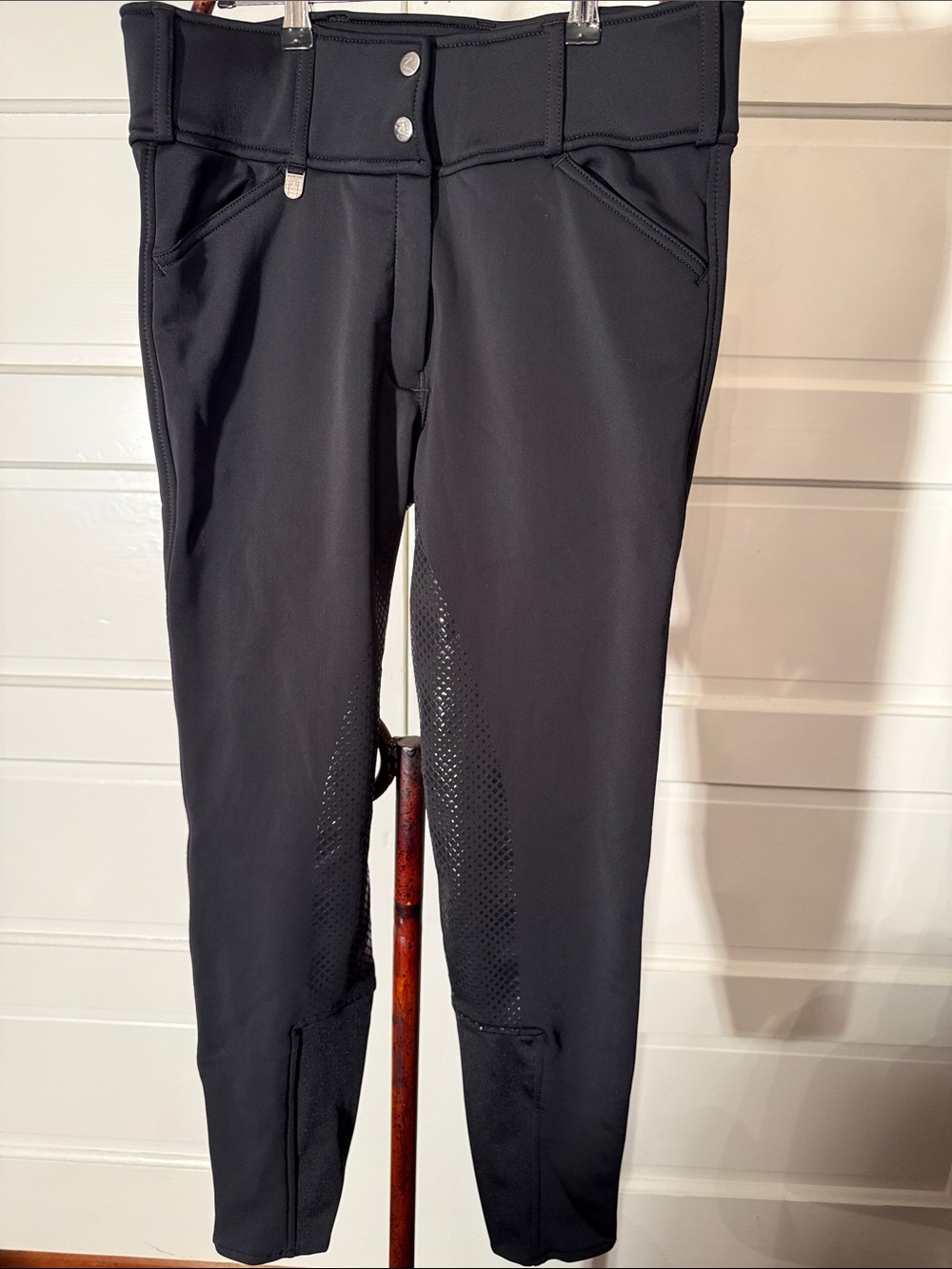 Horze Grand Prix Full Seat Riding Tights Black Silicone Grip Breeches US 30